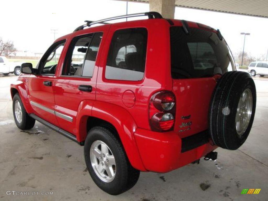 2005 Liberty CRD Limited 4x4 - Flame Red / Dark Slate Gray/Light Slate Gray photo #3