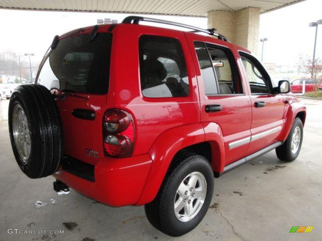 2005 Liberty CRD Limited 4x4 - Flame Red / Dark Slate Gray/Light Slate Gray photo #5