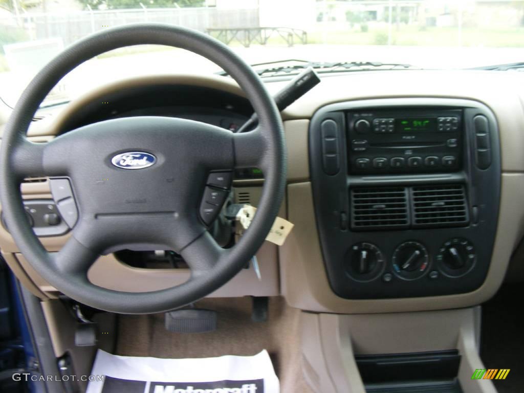 2004 Explorer XLS - Dark Blue Pearl Metallic / Medium Parchment photo #42
