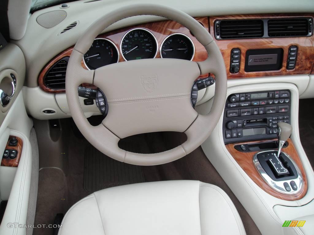 2006 Jaguar XK XK8 Convertible Ivory Steering Wheel Photo #21964453