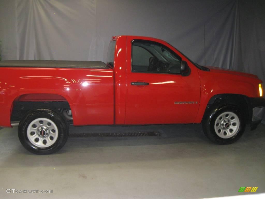 2008 Sierra 1500 Regular Cab - Fire Red / Dark Titanium photo #4