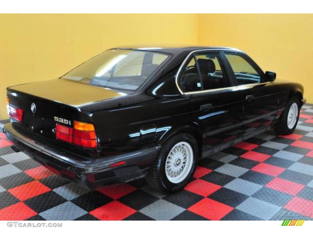 1989 5 Series 535i Sedan - Black / Black photo #6