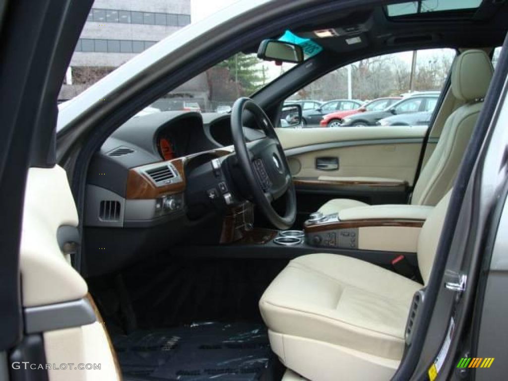 2006 7 Series 750i Sedan - Sterling Grey Metallic / Black/Cream Beige photo #10