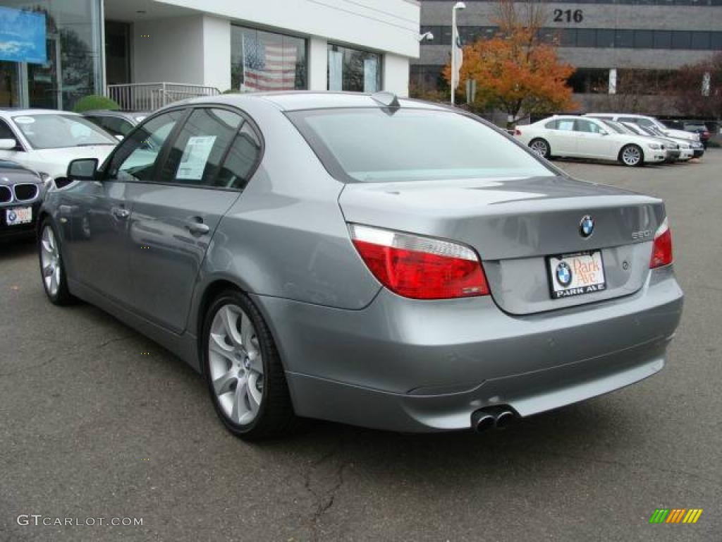 2007 5 Series 550i Sedan - Silver Grey Metallic / Grey photo #6