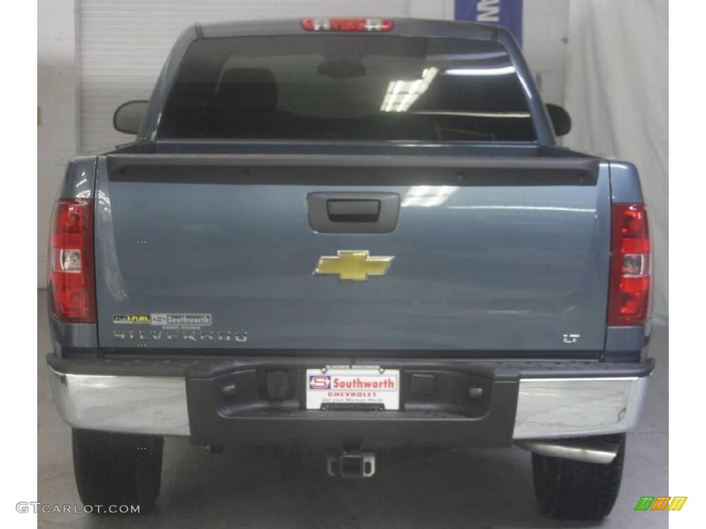 2009 Silverado 1500 LT Extended Cab 4x4 - Blue Granite Metallic / Ebony photo #3