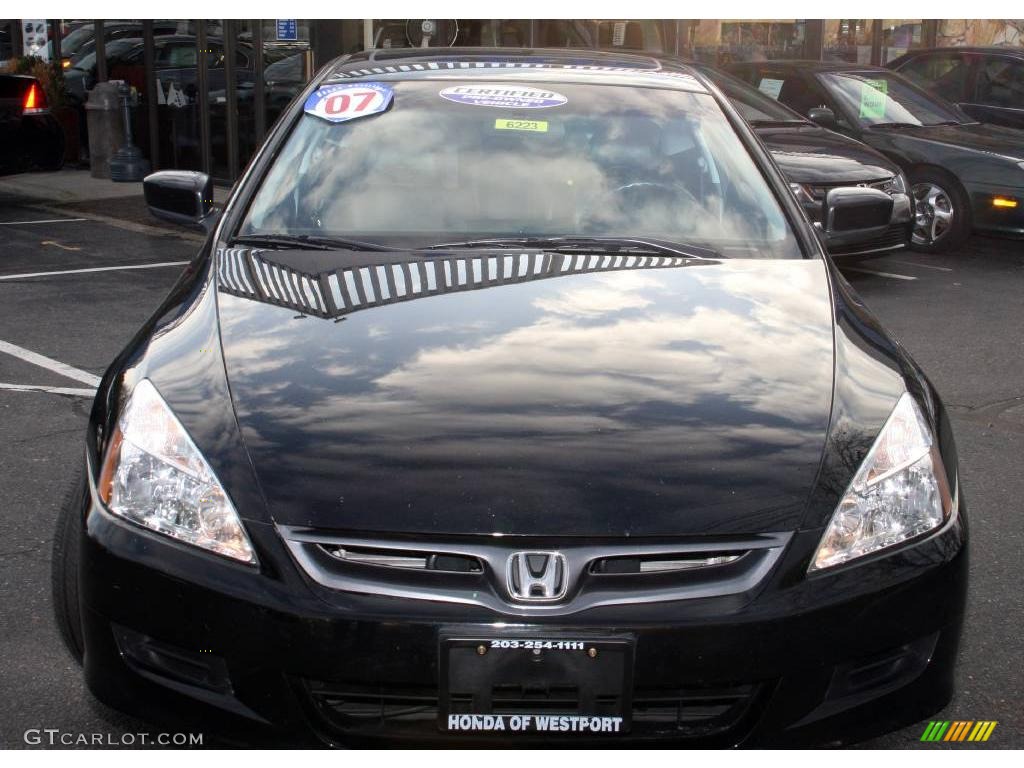 2007 Accord EX V6 Coupe - Nighthawk Black Pearl / Black photo #2