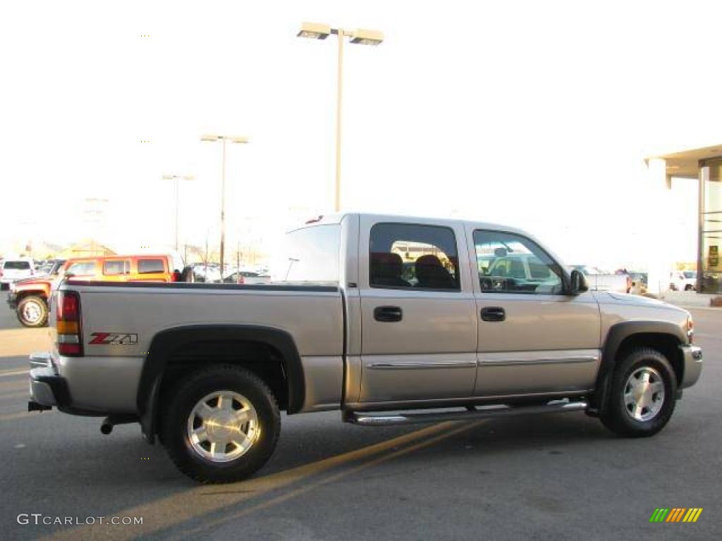 2006 Sierra 1500 SLT Z71 Crew Cab 4x4 - Silver Birch Metallic / Dark Pewter photo #4