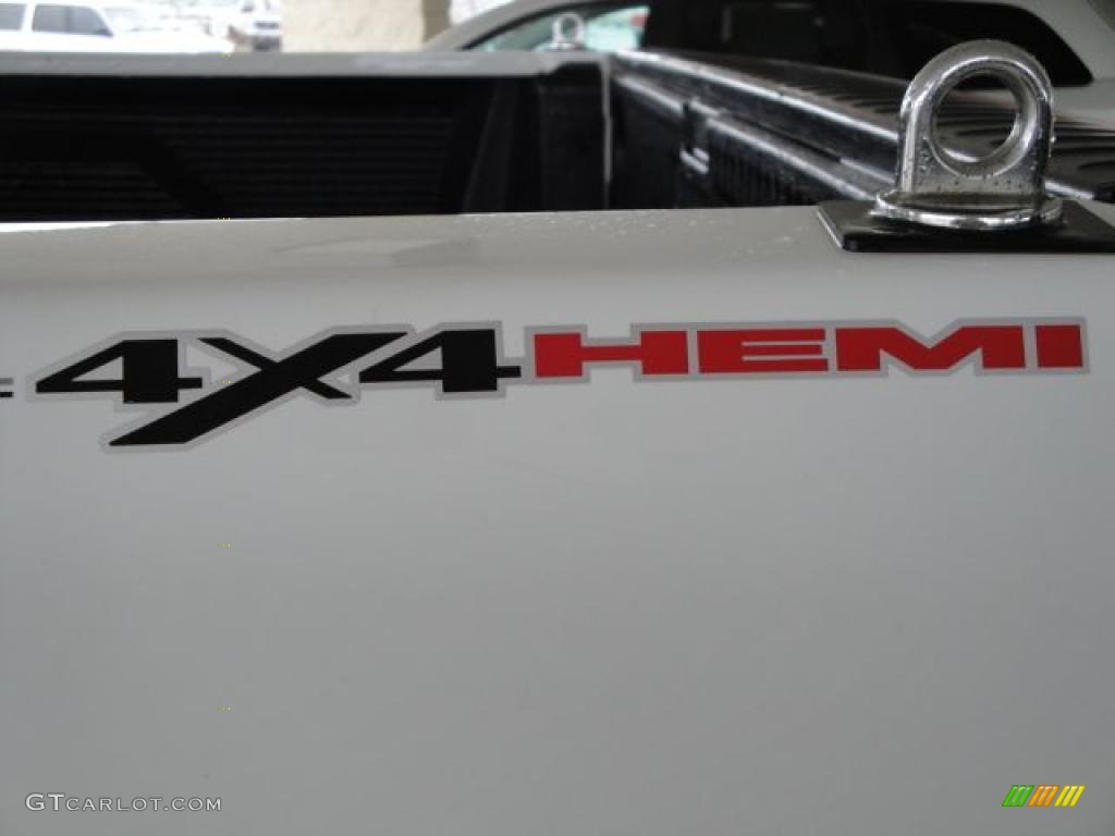 2006 Ram 1500 Laramie Quad Cab 4x4 - Bright White / Medium Slate Gray photo #9