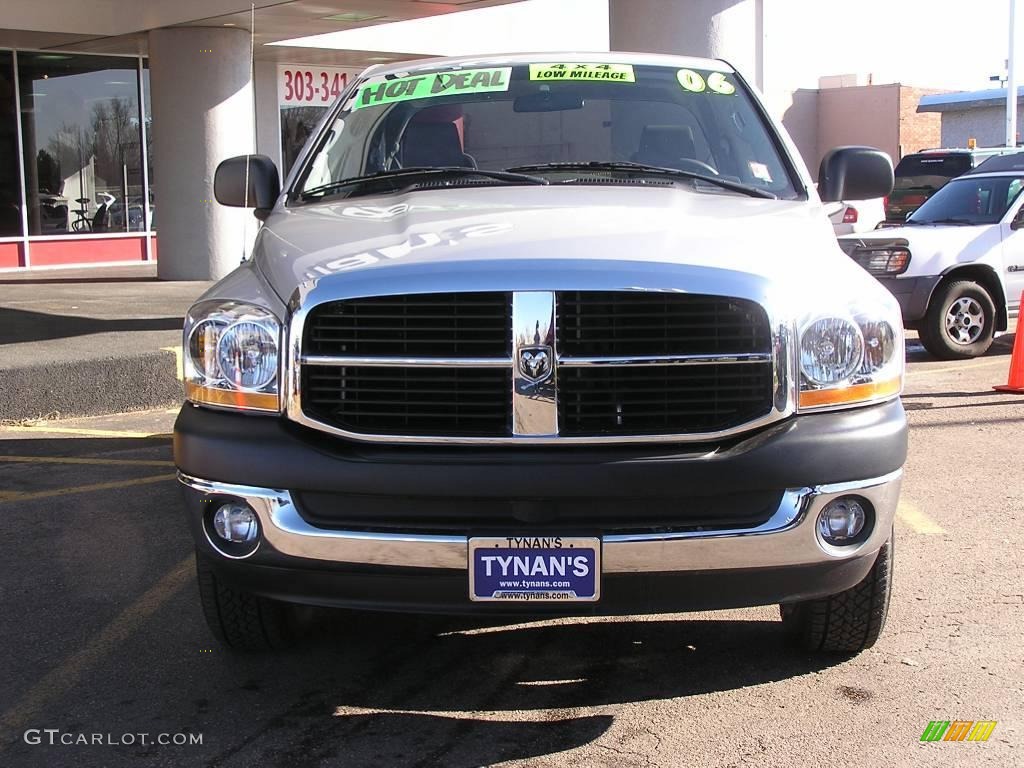 2006 Ram 1500 SLT Quad Cab 4x4 - Bright Silver Metallic / Medium Slate Gray photo #2