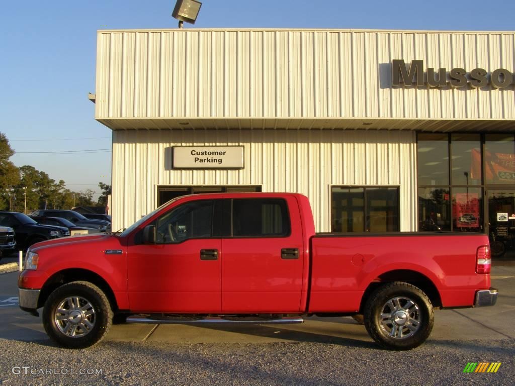 2006 F150 XLT SuperCrew - Bright Red / Tan photo #2