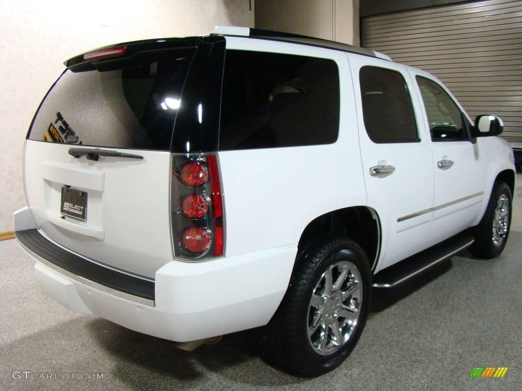 2009 Yukon Denali AWD - Summit White / Cocoa/Light Cashmere photo #4