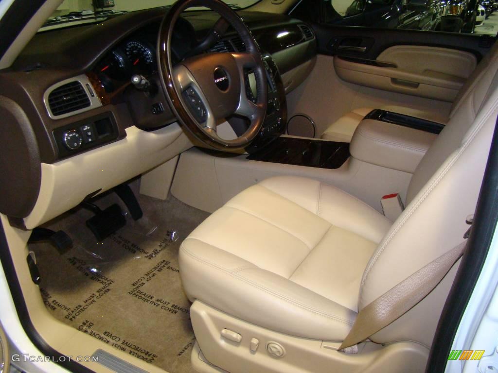 2009 Yukon Denali AWD - Summit White / Cocoa/Light Cashmere photo #8
