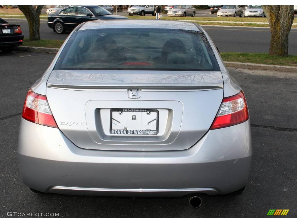 2007 Civic EX Coupe - Alabaster Silver Metallic / Black photo #6