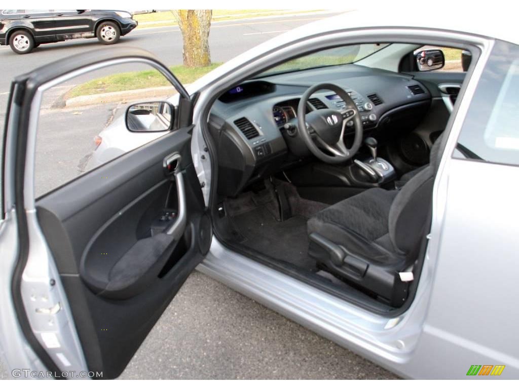 2007 Civic EX Coupe - Alabaster Silver Metallic / Black photo #10