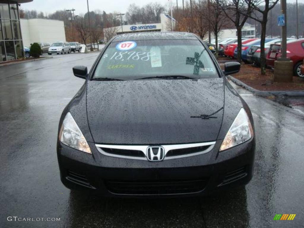 2007 Accord EX-L Sedan - Nighthawk Black Pearl / Black photo #6