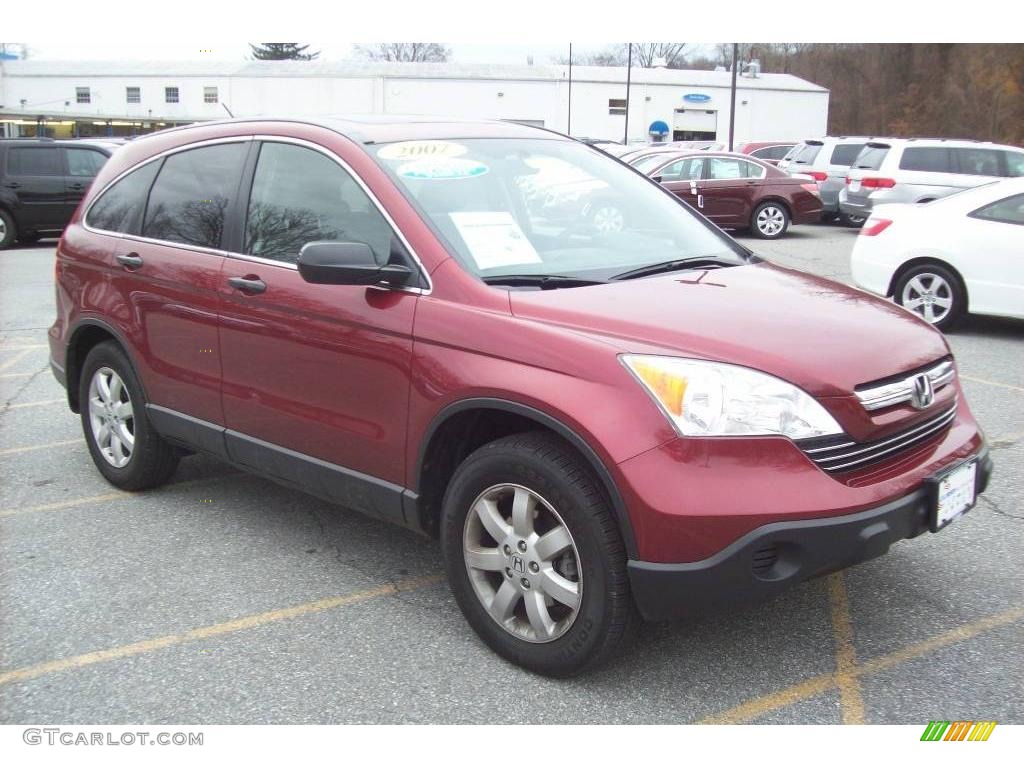 2007 CR-V EX 4WD - Tango Red Pearl / Gray photo #23