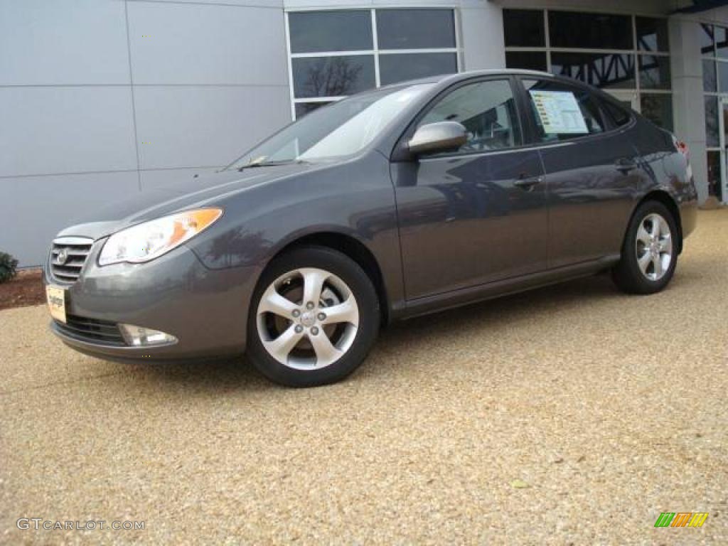 2009 Elantra SE Sedan - Carbon Gray / Gray photo #2