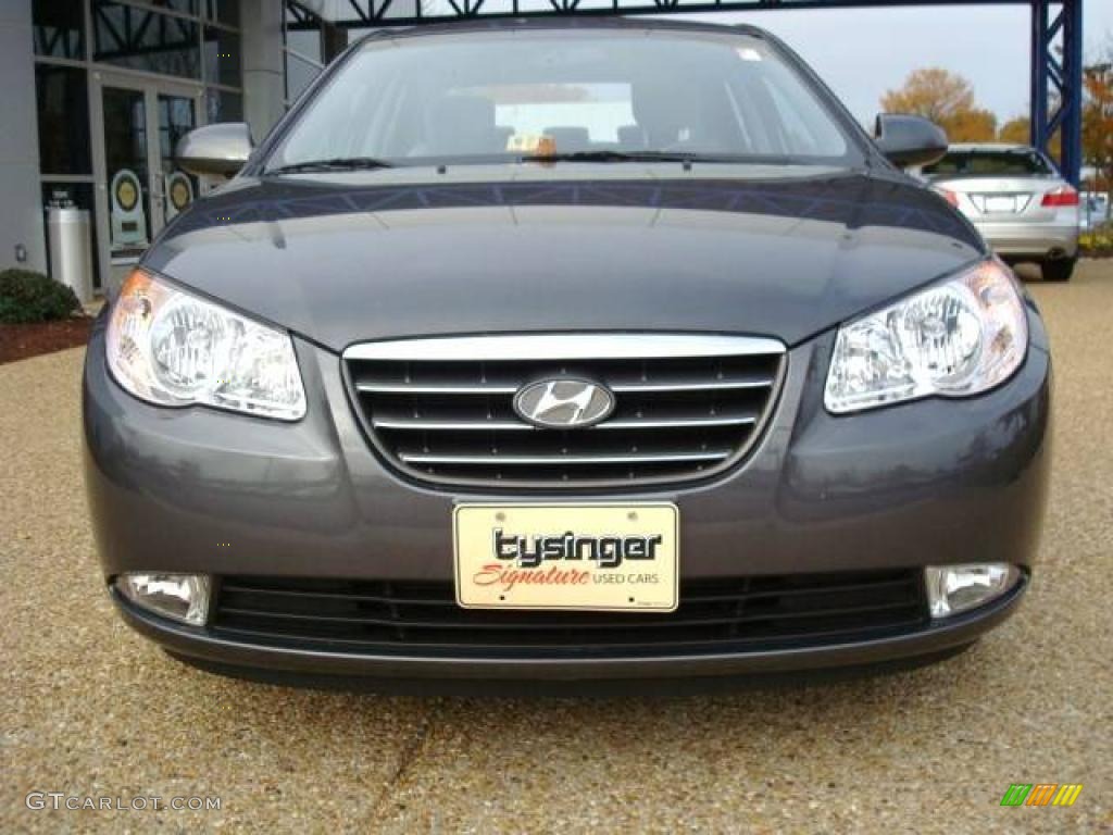 2009 Elantra SE Sedan - Carbon Gray / Gray photo #8