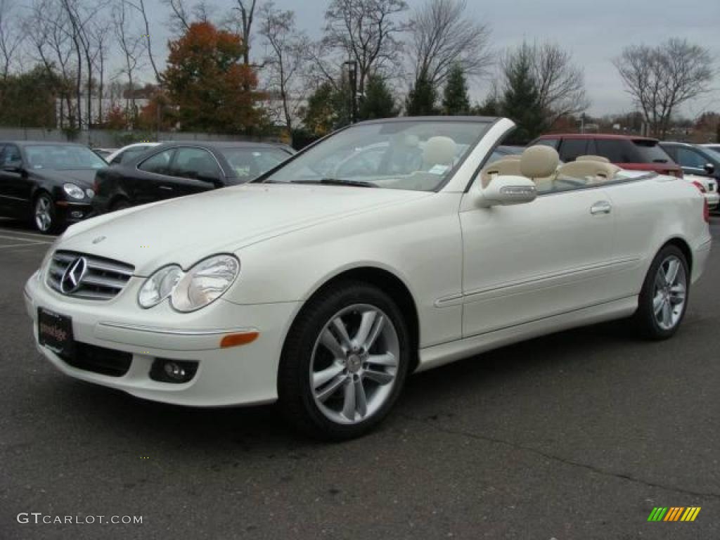 2007 CLK 350 Cabriolet - Arctic White / Stone photo #1