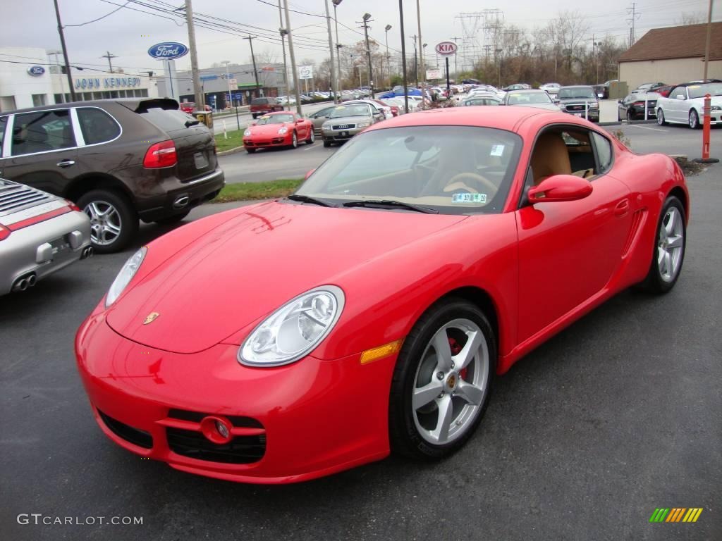 2007 Cayman  - Guards Red / Sand Beige photo #1