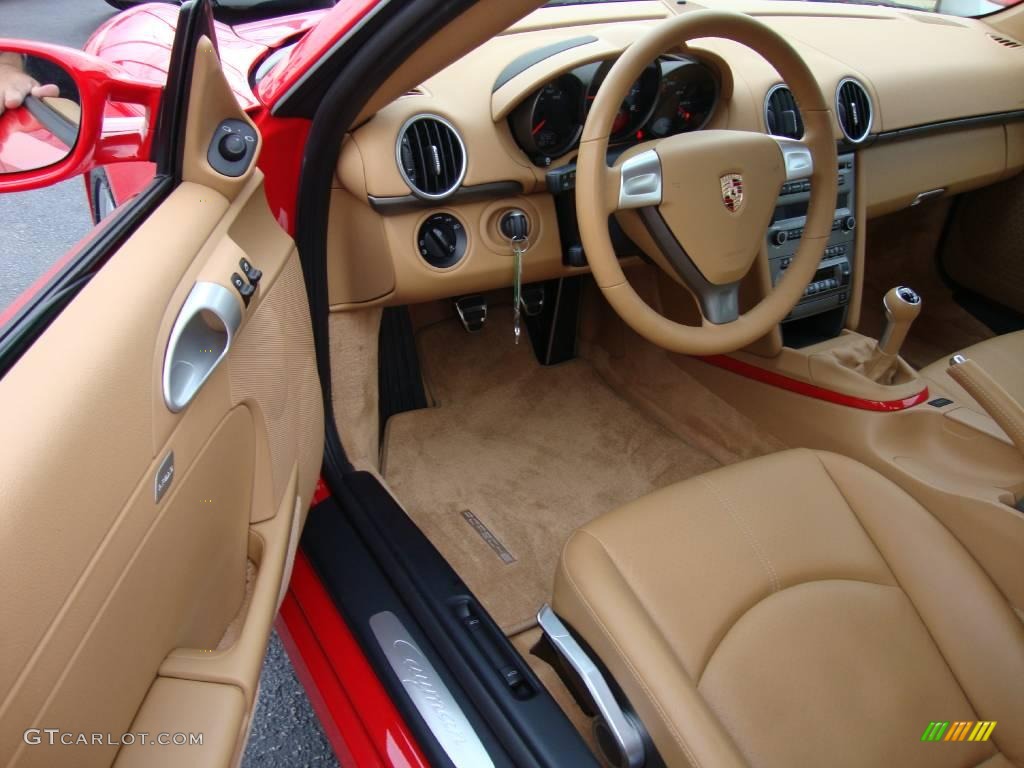2007 Cayman  - Guards Red / Sand Beige photo #12