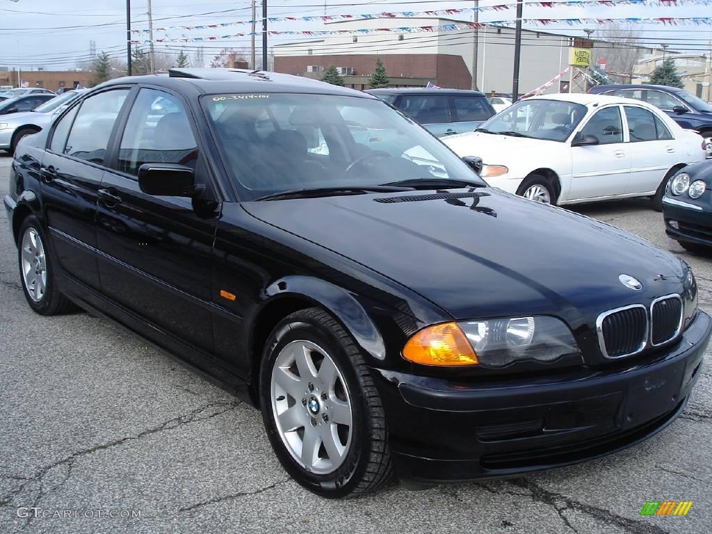 2000 3 Series 323i Sedan - Jet Black / Black photo #4