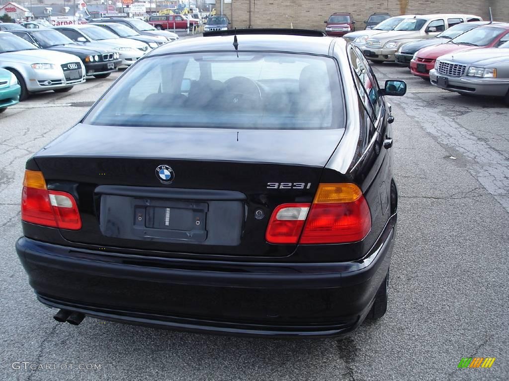 2000 3 Series 323i Sedan - Jet Black / Black photo #6