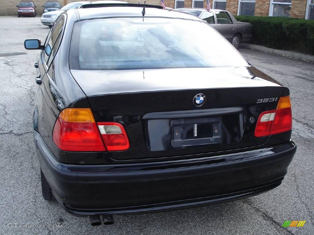 2000 3 Series 323i Sedan - Jet Black / Black photo #8