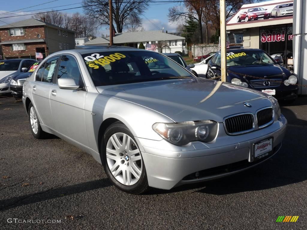 2002 7 Series 745i Sedan - Titanium Silver Metallic / Black photo #2