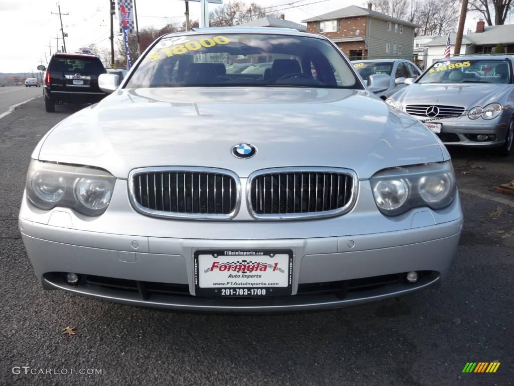 2002 7 Series 745i Sedan - Titanium Silver Metallic / Black photo #11