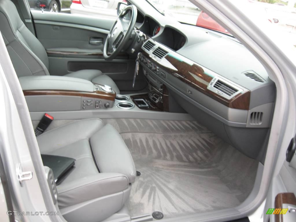2004 7 Series 745Li Sedan - Titanium Silver Metallic / Basalt Grey/Flannel Grey photo #9