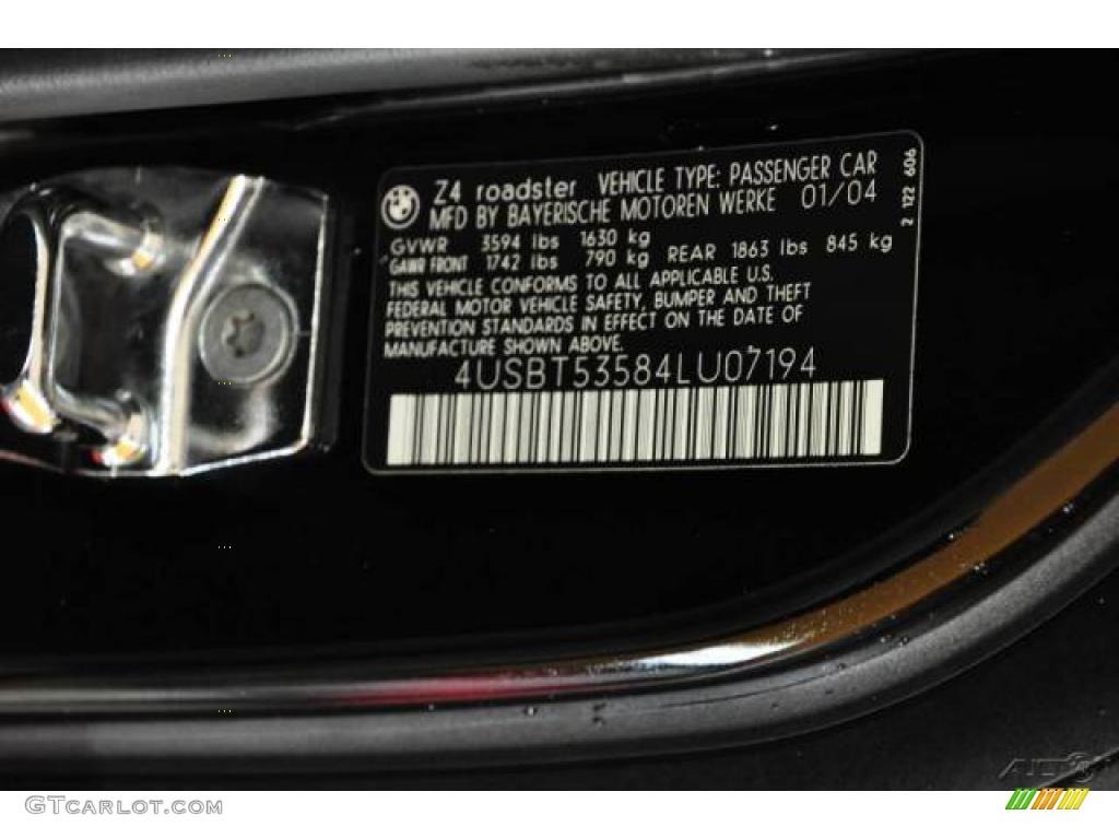 2004 Z4 3.0i Roadster - Black Sapphire Metallic / Black photo #13