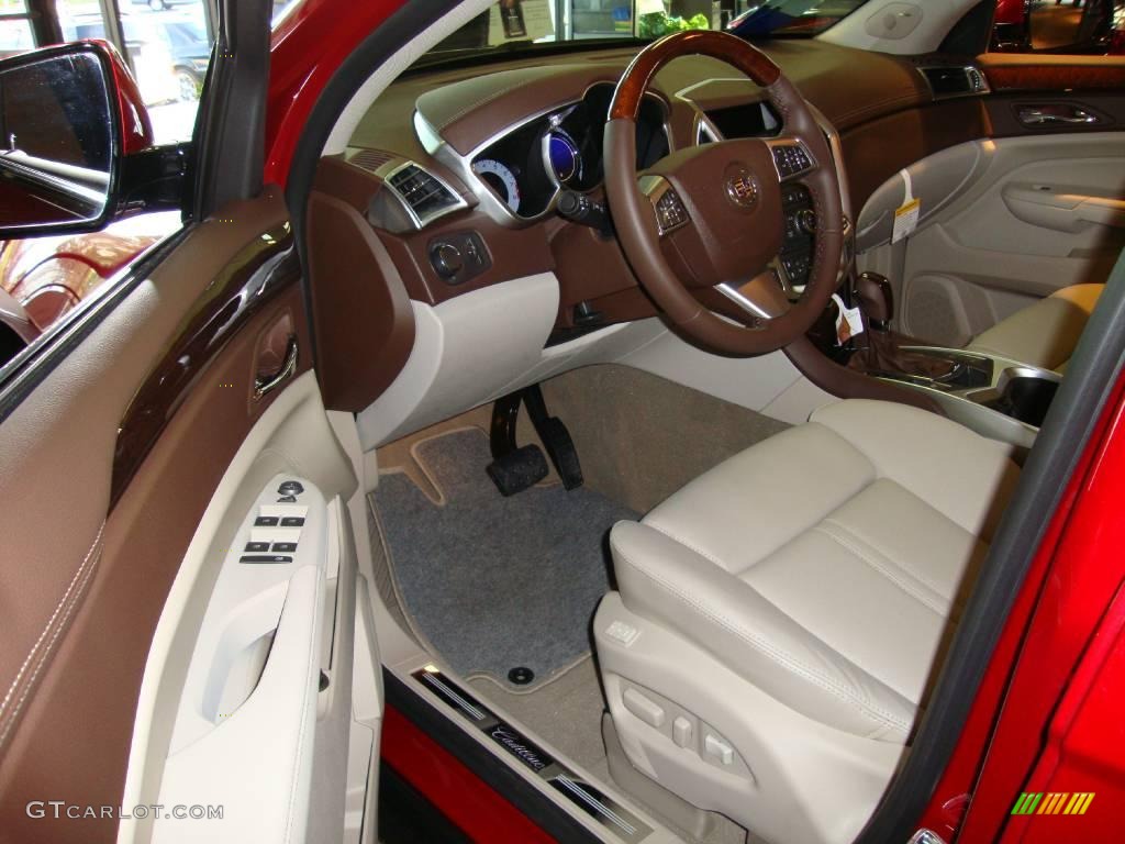 2010 SRX 4 V6 AWD - Crystal Red Tintcoat / Shale/Brownstone photo #14