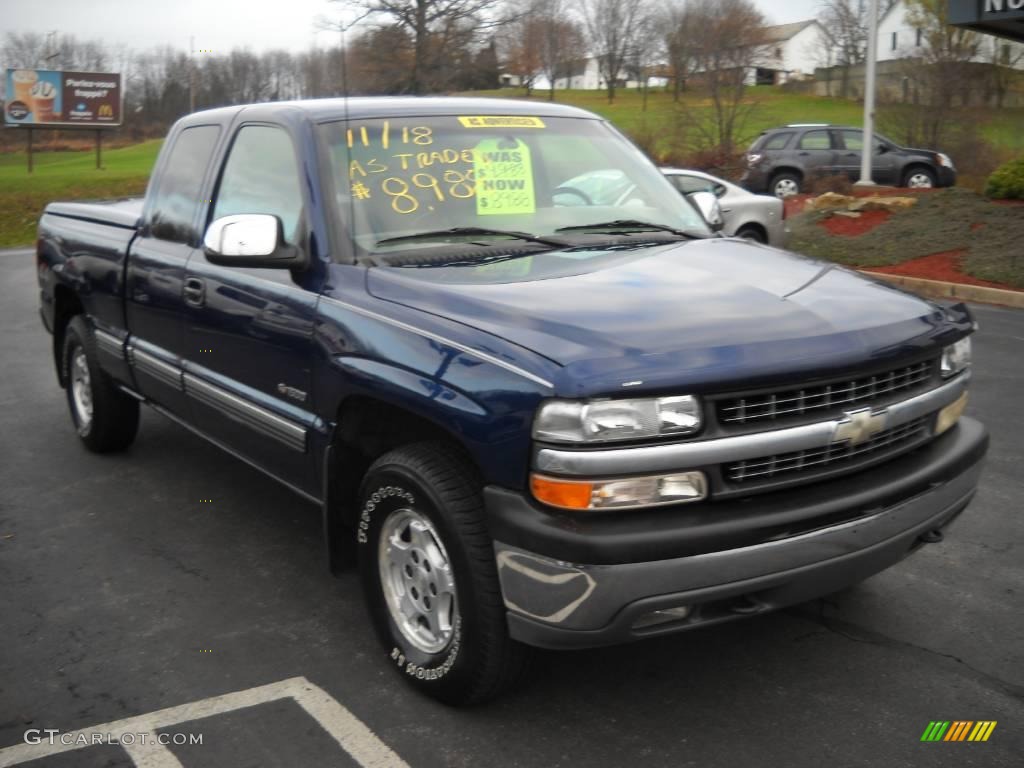 1999 Silverado 1500 LT Extended Cab 4x4 - Indigo Blue Metallic / Medium Gray photo #16