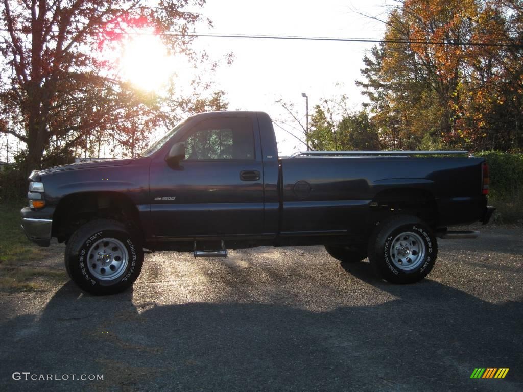 2002 Silverado 1500 LS Regular Cab - Indigo Blue Metallic / Graphite Gray photo #5