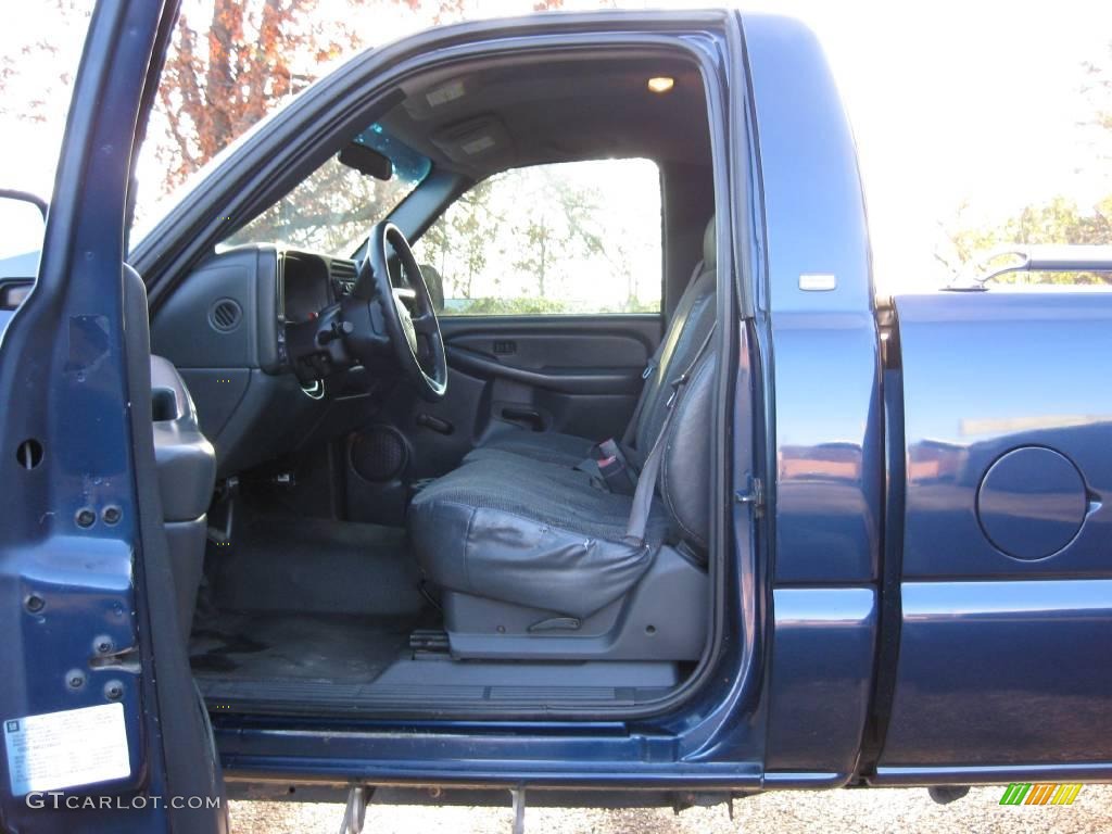 2002 Silverado 1500 LS Regular Cab - Indigo Blue Metallic / Graphite Gray photo #12