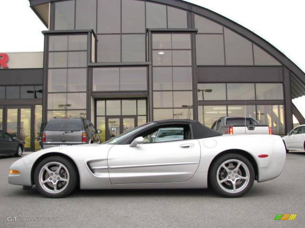 2004 Corvette Convertible - Machine Silver Metallic / Black photo #1