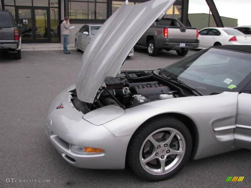 2004 Corvette Convertible - Machine Silver Metallic / Black photo #14
