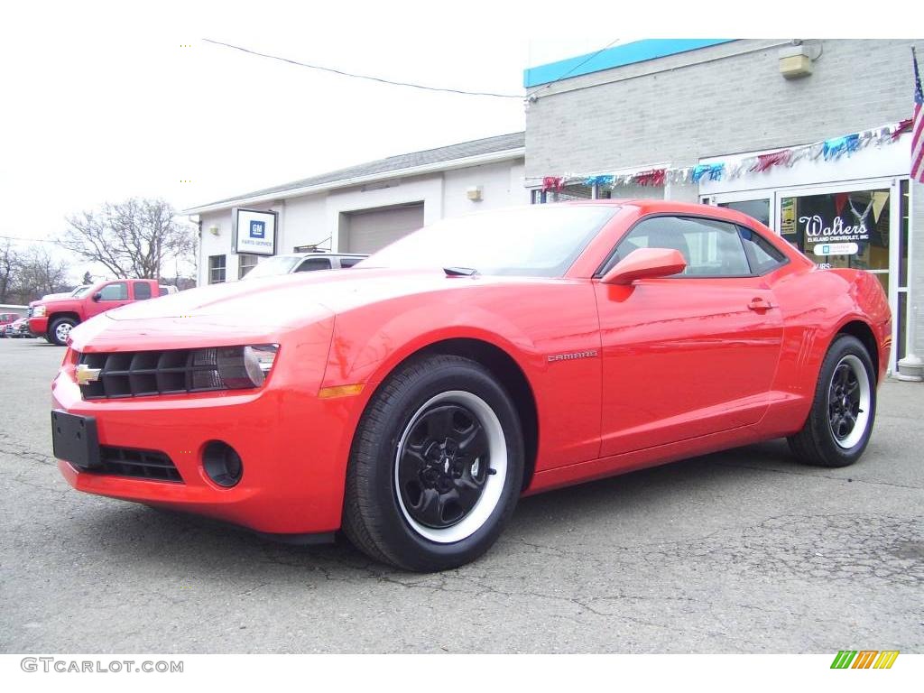 2010 Camaro LS Coupe - Victory Red / Black photo #1