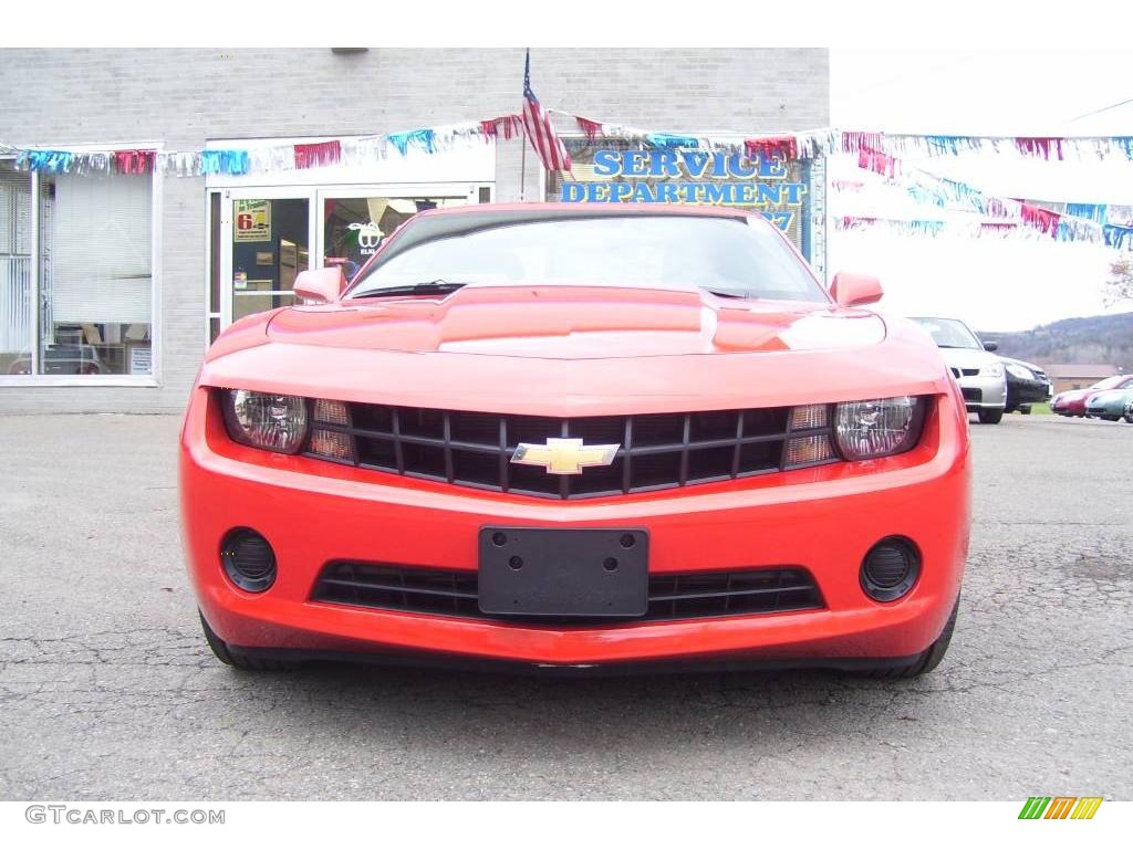 2010 Camaro LS Coupe - Victory Red / Black photo #2