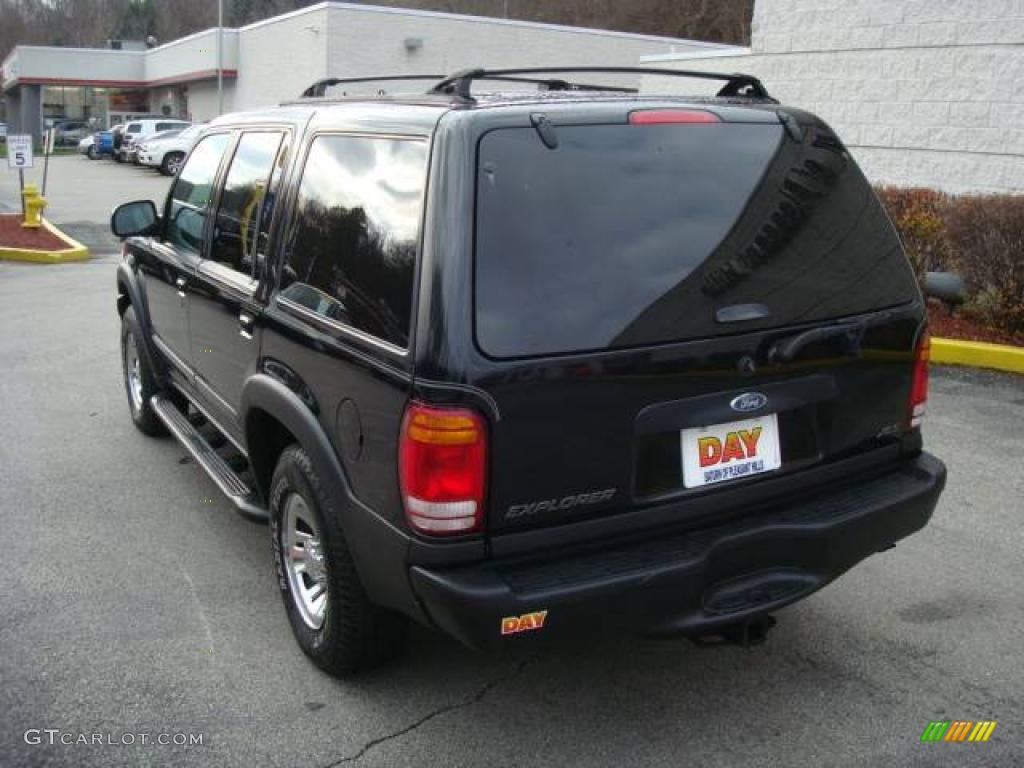 1999 Explorer XLS 4x4 - Black Clearcoat / Medium Graphite Grey photo #2