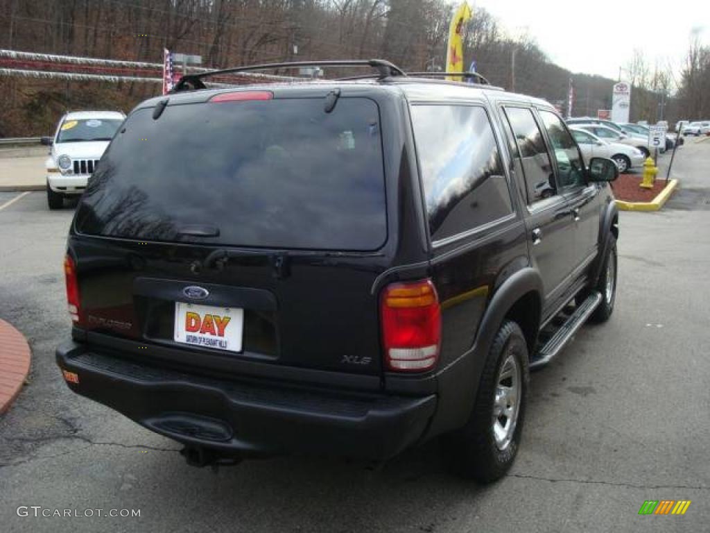 1999 Explorer XLS 4x4 - Black Clearcoat / Medium Graphite Grey photo #4