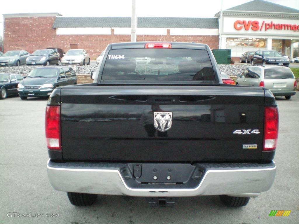 2010 Ram 1500 ST Quad Cab 4x4 - Brilliant Black Crystal Pearl / Dark Slate/Medium Graystone photo #9