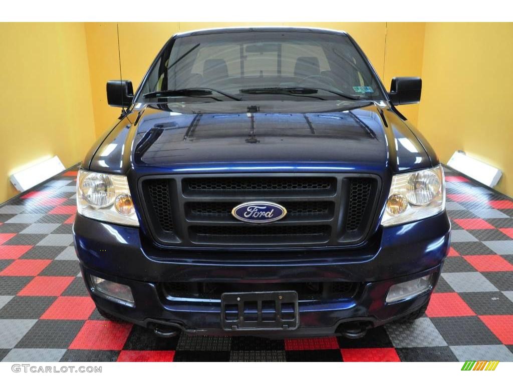 2004 F150 FX4 Regular Cab 4x4 - True Blue Metallic / Black/Medium Flint photo #2