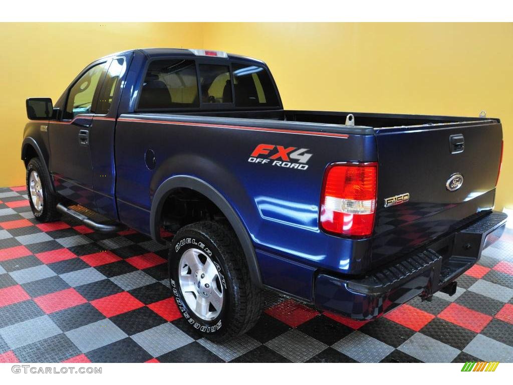 2004 F150 FX4 Regular Cab 4x4 - True Blue Metallic / Black/Medium Flint photo #4