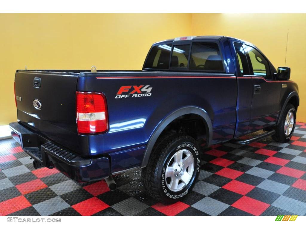 2004 F150 FX4 Regular Cab 4x4 - True Blue Metallic / Black/Medium Flint photo #6