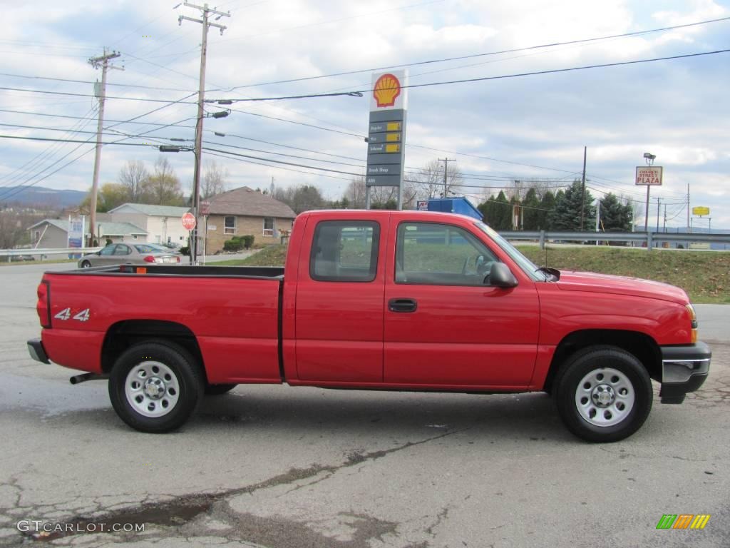 2006 Silverado 1500 Work Truck Extended Cab 4x4 - Victory Red / Dark Charcoal photo #10
