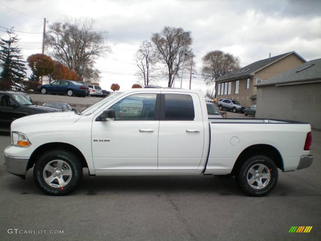 2010 Ram 1500 SLT Quad Cab 4x4 - Stone White / Dark Slate/Medium Graystone photo #7