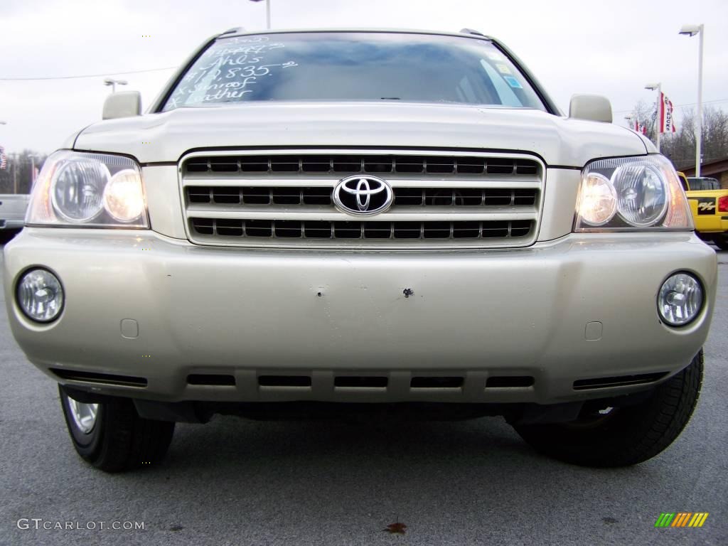 2002 Highlander Limited 4WD - Vintage Gold Metallic / Ivory photo #3