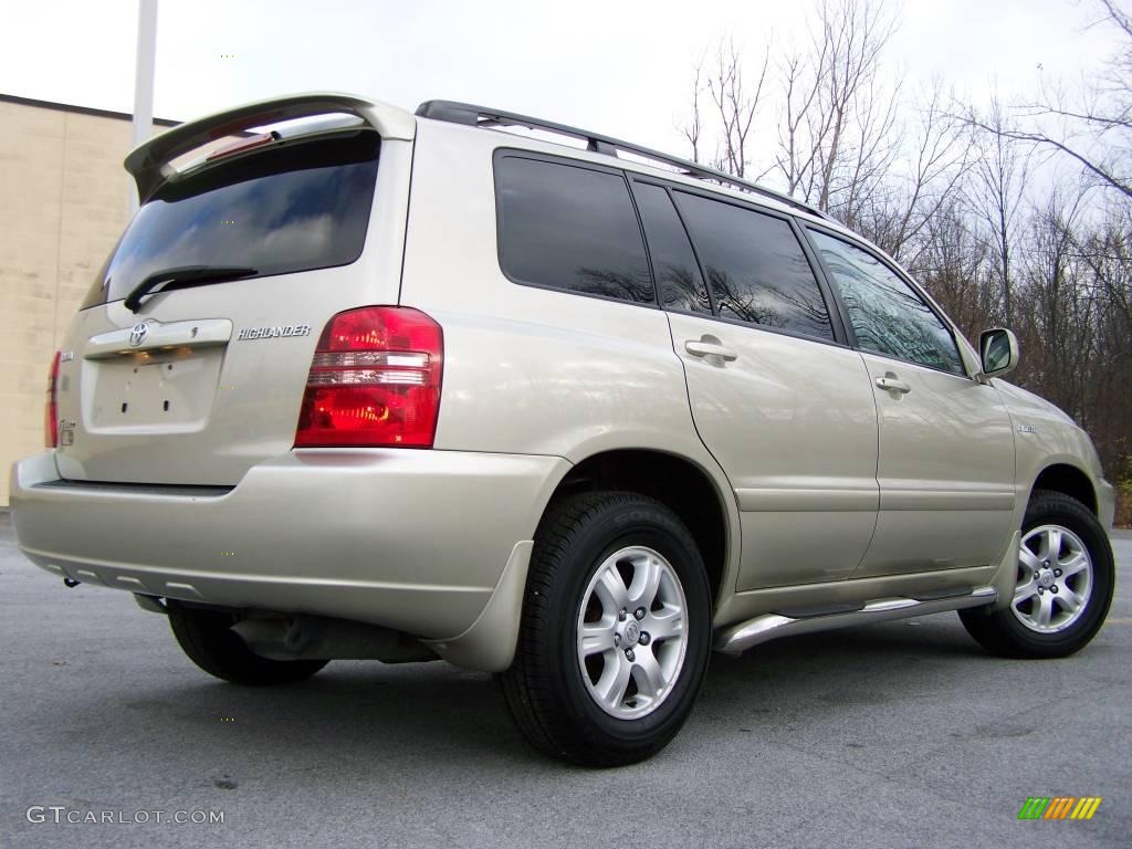 2002 Highlander Limited 4WD - Vintage Gold Metallic / Ivory photo #7